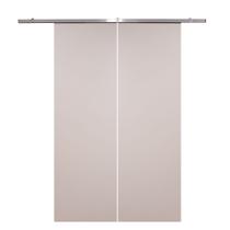 Porta de Correr Dupla Branco Prime Kit Alumínio