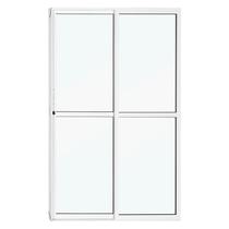 Porta de Correr em Alumínio Branco 210x120x10 cm 2 Folhas Esquerda VL Nobre CRV