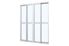 Porta de Correr em Alumínio Branco Caribe Max 215x200x8cm 4 Folhas Jap