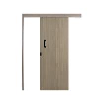 Porta de Correr Madeira 215x70cm Sobrepor Reversível Melamínico MGM Abertura Direita Marrom