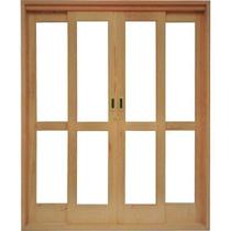 Porta de Correr Madeira 4 Folhas Madersilva 2,15mx1,80mx14cm Porta de Correr Madeira 4 Folhas Madersilva 2,15mx1,80mx14cm