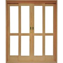 Porta de Correr Madeira 4 Folhas Madersilva 2,15mx2,00mx14cm Porta de Correr Madeira 4 Folhas Madersilva 2,15mx2,00mx14cm