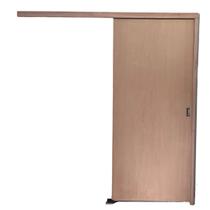 Porta de Correr Madeira Natural para Verniz 210x120 Kit Completo Trilho Fechadura Porta de Correr Madeira Natural para Verniz 210x120 Kit Completo Trilho Fechadura
