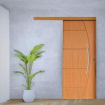 Porta de Correr Padrão Imbuia Belissima 6 Trilho Embutir Puxador Curvo 600 Mm 92 X 210 Direito Porta de Correr Padrão Imbuia Belissima 6 Trilho Embutir Puxador Curvo 600 Mm 92 X 210 Direito