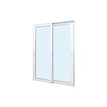 Porta de Correr Panorâmica em Alumínio Branco Perfecta Max 215x150x13,1cm 2 Folhas Móveis Vidro Temp c/ Tela Jap
