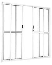 Porta de Correr Sacada 4 Folhas 2.10 X 1.80 Branca Linha 25 Com Fechadura Porta de Correr Sacada 4 Folhas 2.10 X 1.80 Branca Linha 25 Com Fechadura