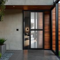 Porta de Correr Suspensa de Aluminio 215x80cm com Vidro Temperado