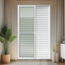 Porta de Correr Venez. 3 Folhas Moveis 210 X 120 Elite com Fecho Automático Vidro Liso
