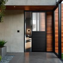 Porta de Correr Veneziana de Aluminio 215x100cm com Vidro Mini Boreal