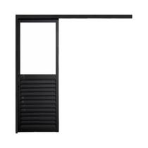 Porta de Correr Veneziana de Aluminio 215x90cm com Vidro Mini Boreal Porta de Correr Veneziana de Aluminio 215x90cm com Vidro Mini Boreal
