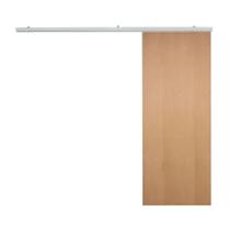 Porta de Correr Verniz com Kit Alumínio Colorido Branco - 210x120