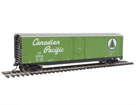 Porta de encaixe Boxcar Walthers Trainline de 50 pés com rodas de metal HO