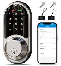 Porta de entrada sem chave Smart Lock Veise com controle de aplicativos em níquel acetinado