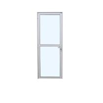 Porta de escritorio com vidro 210x80 aluminio branco lado esquerdo