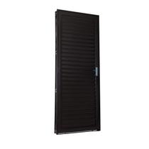 Porta de Giro em Aço Laminada 215 x 85 x 12 cm Esquerda Preto Prática MMachado Porta de Giro em Aço Laminada 215 x 85 x 12 cm Esquerda Preto Prática MMachado