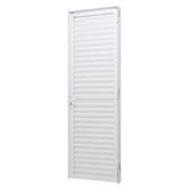 Porta de Giro em Alumínio Branco Caribe Max 215x60x6cm Esquerda com Ventilação Jap