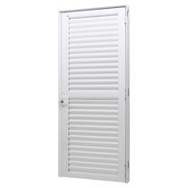 Porta de Giro em Alumínio Branco Perfecta Max 215x80x6,6cm Esquerda c/ Ventilação Jap