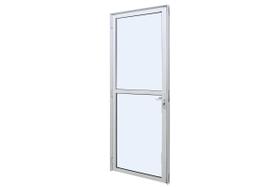 Porta de Giro em Alumínio Branco Perfecta Max c/ Vidro 215x80x6,6cm Esquerda Jap