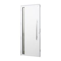 Porta de Giro Lambril em Alumínio Branco Caribe Max 215x100x6cm Esquerda c/ Visor Fech Rolete Jap