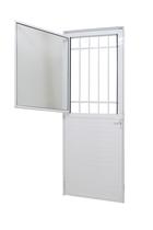 Porta de Giro Lambril em Alumínio Branco Caribe Max 215x80x6cm Direita c/ Postigo Jap