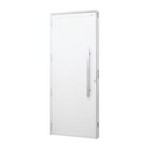 Porta de Giro Lambril em Alumínio Branco Caribe Max 215x80x6cm Direita c/ Puxador Fech Rolete Jap