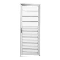 Porta de Giro Veneziana e Divisão Horizontal em Aço 217 x 87 x 6,5 cm Esquerda Kompacta Sasazaki