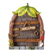 Porta de jardim de fadas em miniatura Believe Wood Fairy House