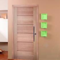 Porta de Madeira 210x110cm PE33 com Friso Belissima Esel Marrom
