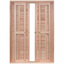 Porta de Madeira Balção de Correr 213x120cm com Batente 14cm Ewk 462 Rondosul