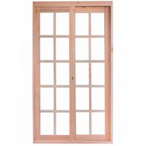 Porta de Madeira Balção de Correr 213x120cm com Batente 9,4cm EWK 490 Rondosul