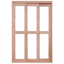 Porta de Madeira Balção de Correr 213x140cm com Batente 14cm Ewk 420 Rondosul Abertura Direita