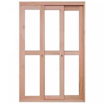 Porta de Madeira Balção de Correr 213x150cm com Batente 14cm Ewk 420 Rondosul