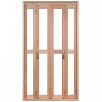 Porta de Madeira Balcão Pantográfica 213x140cm com Batente de 9,4cm Ewk 486 Rondosul Ambos Os Lados Marrom