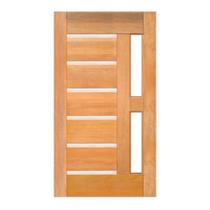 Porta de Madeira BBB Friso Metálico p/Vidro Maciça Cedro Arana Casmavi