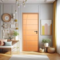 Porta de Madeira Bondoor 210x62cm Friso 14 Jb Portas Angelim