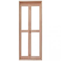Porta de Madeira Camarão 213x84cm com Marco e Batente 14cm Ewk P25 Rondosul Abertura Direita