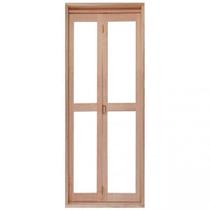 Porta de Madeira Camarão 213x94cm com Marco e Batente 14cm Ewk P25 Rondosul Abertura Direita