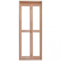Porta de Madeira Camarão 213x94cm com Marco e Batente 14cm Ewk P25 Rondosul Abertura Esquerda