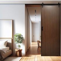 Porta de Madeira Celeiro Sobrepor 210x90cm Melamínica Mdf Ultra Mgm