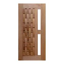 Porta de Madeira Couro Longo p/Vidro Maciça Cedro Arana Casmavi