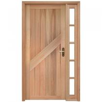 Porta de Madeira Lambril 213x119cm com Batente 9,4cm Ewk P14 M33 Rondosul Abertura Esquerda