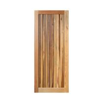 Porta de madeira maciça Requinte Tauari e Ipê Albo 80x210 cm - MADERMAC