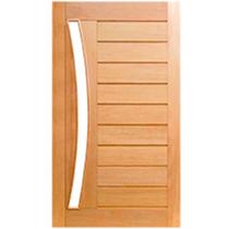 Porta de Madeira Mexicana Horizontal Arco p/Vidro Maciça Cedro Arana Casmavi