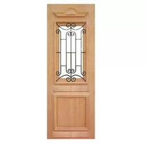 Porta de Madeira Realeza com grade Maciça Cedro Arana Casmavi