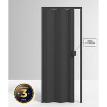 Porta de PVC Sanfonada 210x85cm Permatti Preto Porta de PVC Sanfonada 210x85cm Permatti Preto