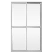 Porta de Sacada de Correr de Alumínio Branco 2 Folhas Móveis Hale Esquadrias - 2.10 (A) X 1.20 (L)