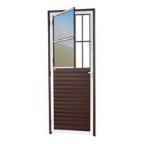 Porta de Sala Linha 25 Vidro Reflex 210cm x 80cm Brimak Abertura Direita Mix Corten Porta de Sala Linha 25 Vidro Reflex 210cm x 80cm Brimak Abertura Direita Mix Corten