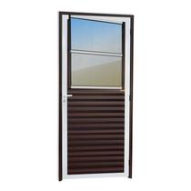 Porta de Sala Super Vidro Reflex 210cm x 86cm Brimak Abertura Esquerda Mix Corten Porta de Sala Super Vidro Reflex 210cm x 86cm Brimak Abertura Esquerda Mix Corten