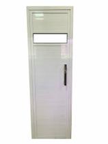 Porta de sauna c/puxador 1,90 x 0,65 esquerda alumínio branco