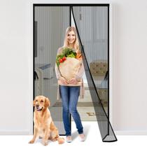 Porta de tela magnética Iduontis 96x203 cm Mesh, aceita animais de estimação
